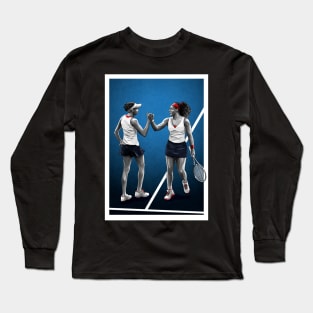 Serena & Venus Williams Tennis Artwork Long Sleeve T-Shirt